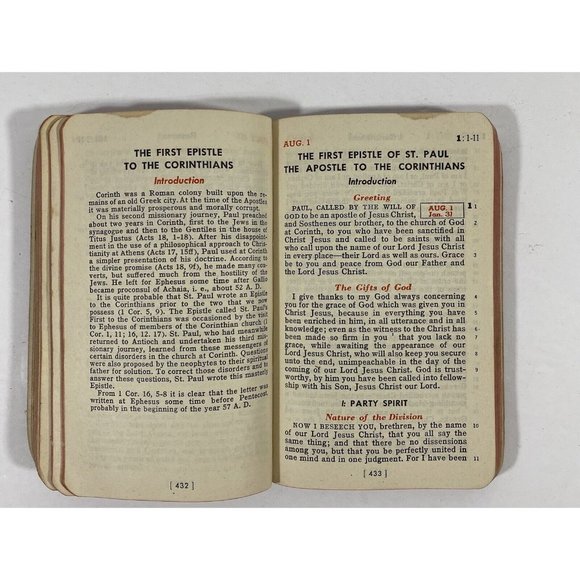 New Testament Of Our Lord And Savior Prayer Book Vintage 1948 Religious Catholic - Picture 9 of 12